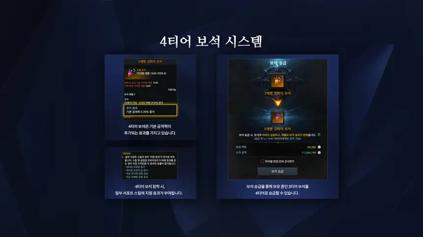 4티어 보석 시스템 안내